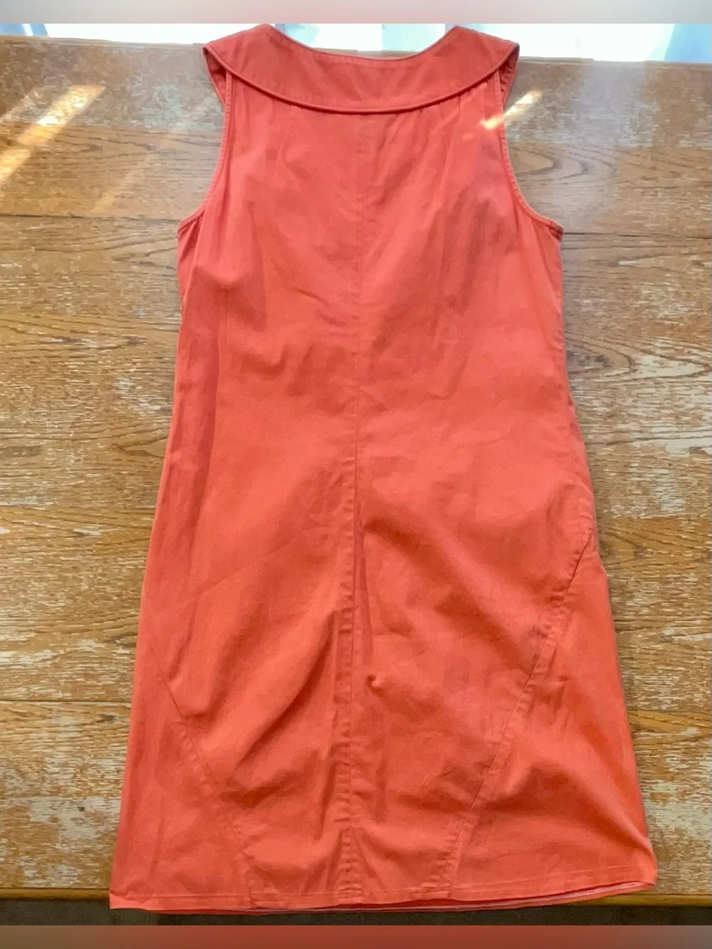 Vintage Tory Burch coral orange sleeveless sheath dress size 6